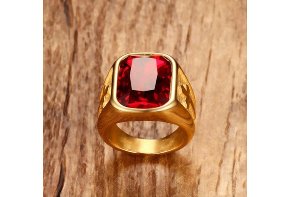 Buy quality 18K Gold Square Single Colour Stone Ladies Ring in Ahmedabad